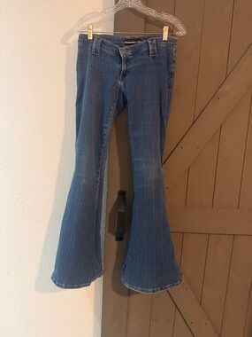 bebe Women's Blue Flared Jeans